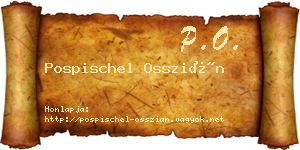 Pospischel Osszián névjegykártya